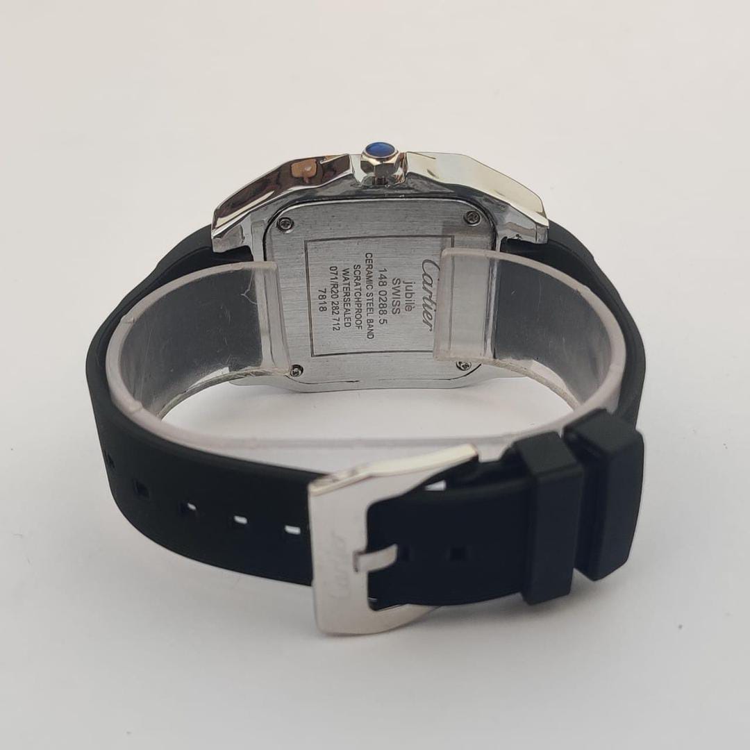 Black Square Dial with Rubber Strap