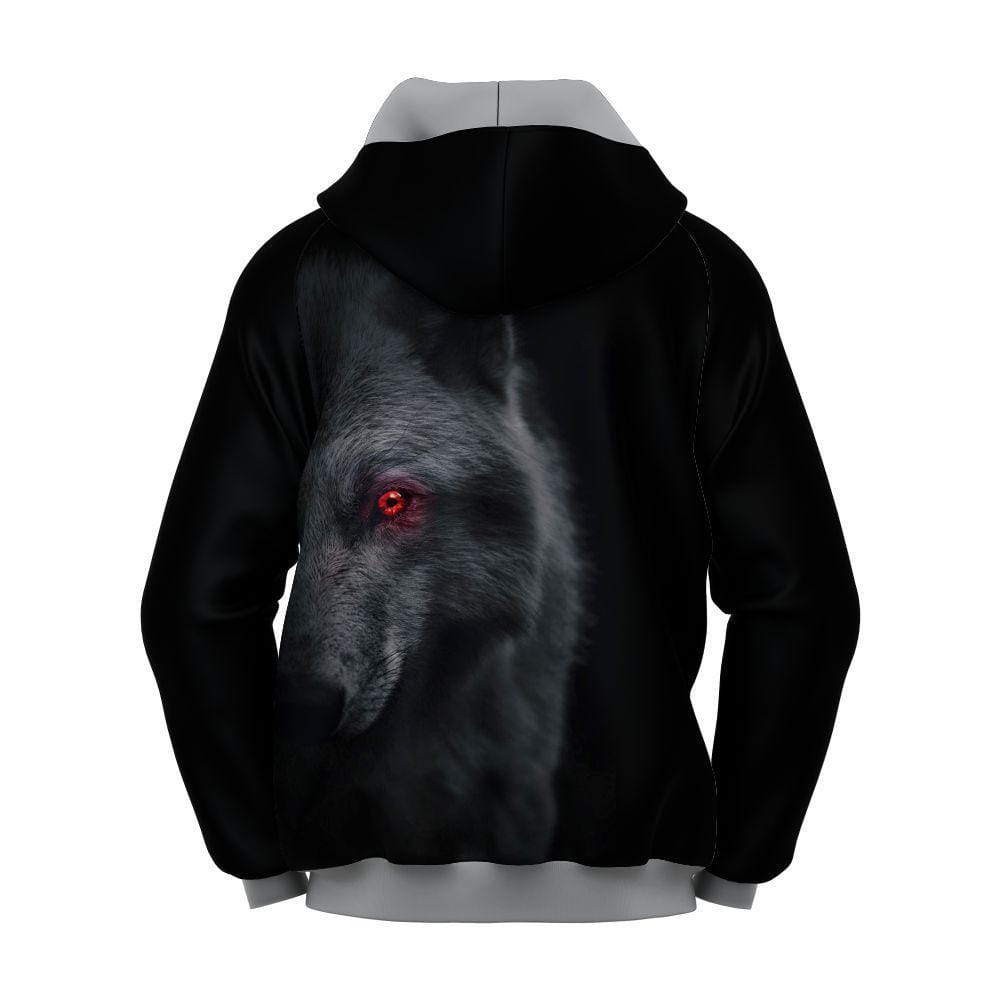 Men's Wolf Graphic Sublimation Hoodie